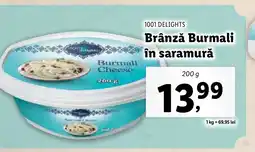 Lidl 1001 DELIGHTS Brânză Burmali în saramură Ofertă