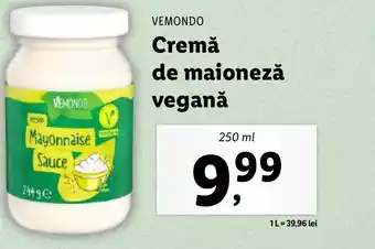 Lidl VEMONDO Cremă de maioneză veganǎ Ofertă