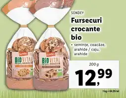 Lidl SONDEY Fursecuri crocante bio Ofertă