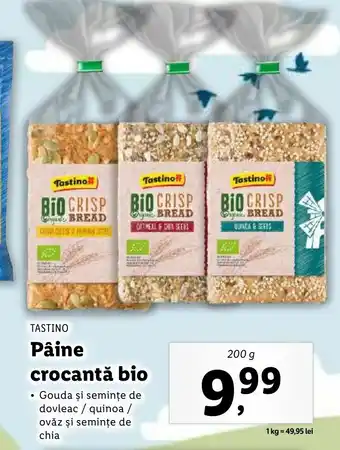 Lidl TASTINO Pâine crocantă bio Ofertă