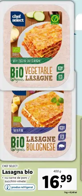 Lidl CHEF SELECT Lasagna bio Ofertă