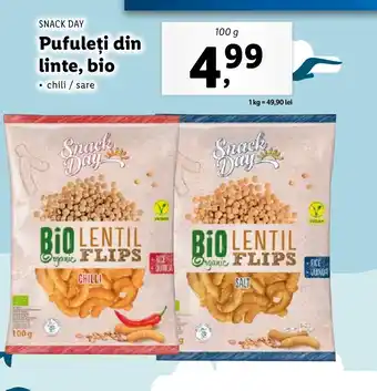 Lidl SNACK DAY Pufuleţi din linte, bio Ofertă