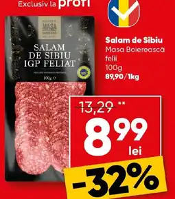 PROFI Salam de Sibiu Masa Boierească felii Ofertă