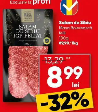 PROFI Salam de Sibiu Masa Boierească felii Ofertă