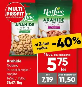 PROFI Arahide Nutline în coajă roşie / prăjite Ofertă