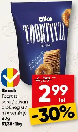 PROFI Snack Toortitzi sare/susan alb&negru/ mix semințe Ofertă