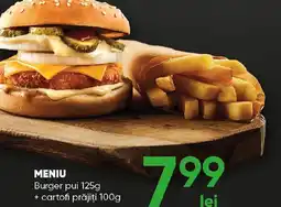 PROFI MENIU Burger pui + cartofi prăjiți Ofertă