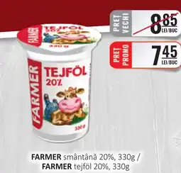 CBA FARMER smântână 20% Ofertă