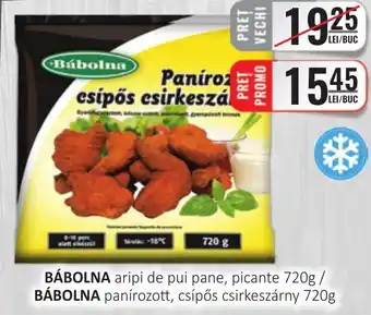 CBA BÁBOLNA aripi de pui pane, picante Ofertă