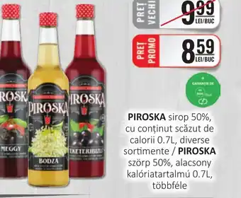 CBA PIROSKA sirop 50%, cu conținut scăzut de calorii Ofertă