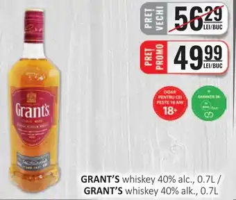 CBA GRANT'S whiskey 40% alc. Ofertă