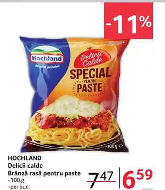 Selgros HOCHLAND Delicii calde Brânză rasă pentru paste Ofertă