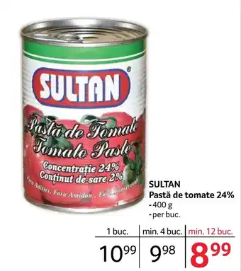 Selgros SULTAN Pastă de tomate 24% Ofertă