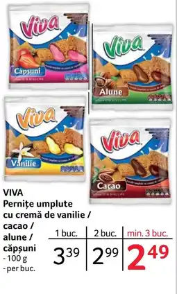 Selgros VIVA Pernițe umplute cu cremă de vanilie / cacao/ alune / căpșuni Ofertă