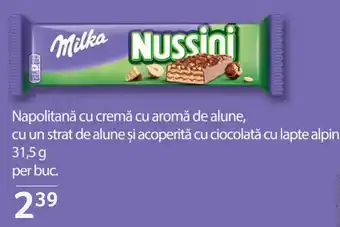 Selgros Napolitană cu cremă cu aromă de alune, cu un strat de alune şi acoperită cu ciocolată cu lapte alpin Ofertă