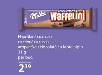 Selgros Napolitană cu cacao cu cremă cu cacao acoperită cu ciocolată cu lapte alpin Ofertă