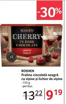 Selgros ROSHEN Praline ciocolată neagră cu vișine și lichior de visine Ofertă