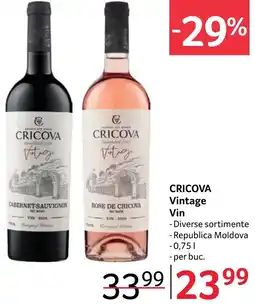 Selgros CRICOVA Vintage Vin Ofertă