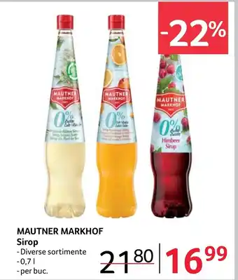 Selgros MAUTNER MARKHOF Sirop Ofertă