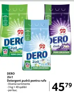 Selgros DERO 2în 1 Detergent pudră pentru rufe Ofertă