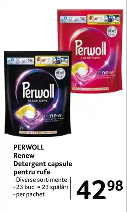 Selgros PERWOLL Renew Detergent capsule pentru rufe Ofertă