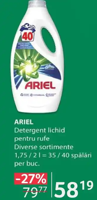 Selgros ARIEL Detergent lichid pentru rufe Ofertă