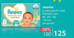 Selgros PAMPERS Scutece pentru copii Premium Care Ofertă