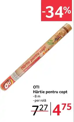 Selgros OTI Hârtie pentru copt Ofertă