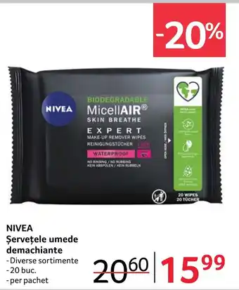 Selgros NIVEA Şervețele umede demachiante Ofertă