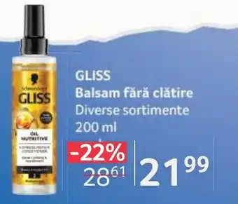 Selgros GLISS Balsam fără clătire Ofertă