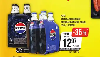 Mega Image PEPSI Băutură răcoritoare carbogazoasă/zero zahăr, sticlă Ofertă