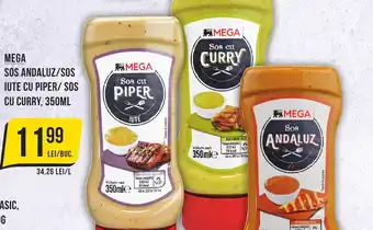 Mega Image MEGA Sos andaluz/sos iute cu piper/ sos cu curry Ofertă