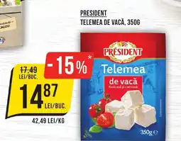 Mega Image PRESIDENT Telemea de vacă Ofertă