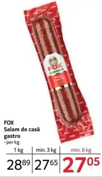 Selgros FOX Salam de casă gastro Ofertă