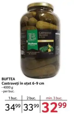 Selgros BUFTEA Castraveţi în oțet 6-9 cm Ofertă