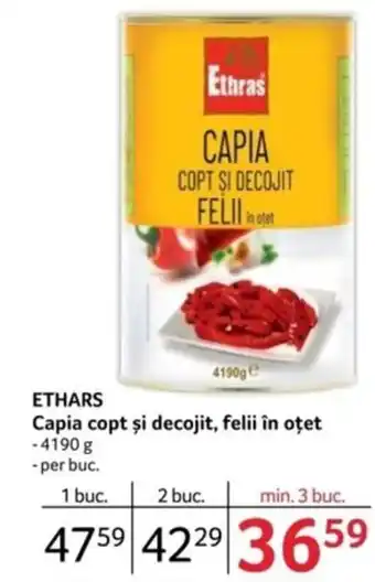 Selgros ETHARS Capia copt și decojit, felii în oțet Ofertă