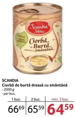 Selgros SCANDIA Ciorbă de burtǎ dreasă cu smântână Ofertă