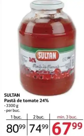 Selgros SULTAN Pastă de tomate 24% Ofertă