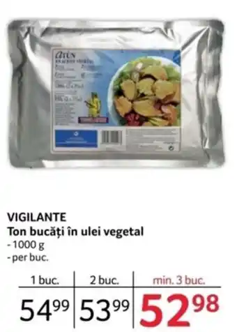 Selgros VIGILANTE Ton bucăți în ulei vegetal Ofertă