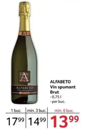 Selgros ALFABETO Vin spumant Brut Ofertă