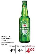 Selgros HEINEKEN Bere blondǎ Ofertă