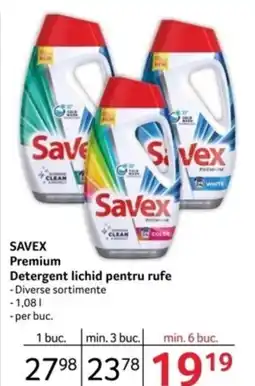 Selgros SAVEX Premium Detergent lichid pentru rufe Ofertă