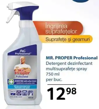 Selgros MR. PROPER Profesional Detergent dezinfectant multisuprafeţe spray Ofertă