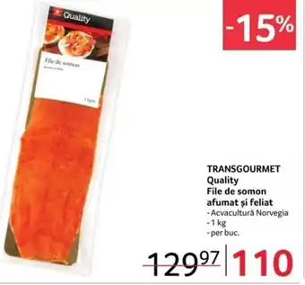 Selgros TRANSGOURMET Quality File de somon afumat și feliat Ofertă