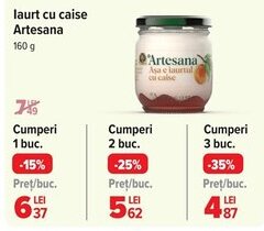 Carrefour laurt cu caise Artesana Ofertă