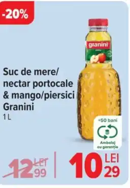 Carrefour Suc de mere/ nectar portocale & mango/piersici Granini Ofertă