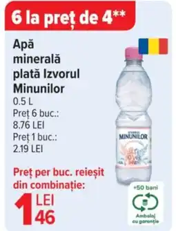 Carrefour Apǎ minerală plată Izvorul Minunilor Ofertă