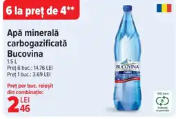 Carrefour Apă minerală carbogazificată Bucovina Ofertă