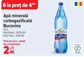 Carrefour Apă minerală carbogazificată Bucovina Ofertă