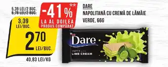 Mega Image DARE Napolitană cu cremă de lămâie verde Ofertă